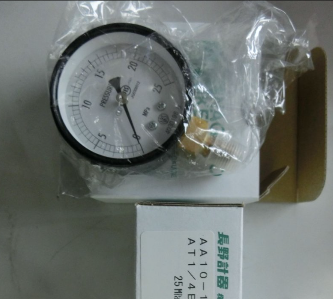 合肥栗山供应NAGANO长野计器压力表AA10-121-5000000XXX10(0~25MPA) 1810560-8873