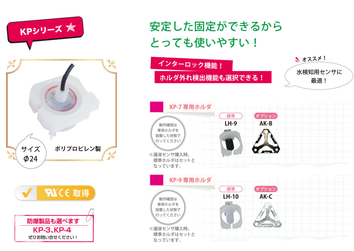 TECH-TRY漏液传感器固定KP-9-C-R联15655134803