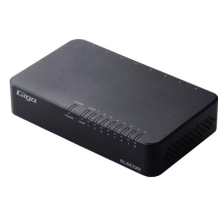 ELECOM宜丽客千兆交换机EHC-G08PA4-B杨：181-0560-8753