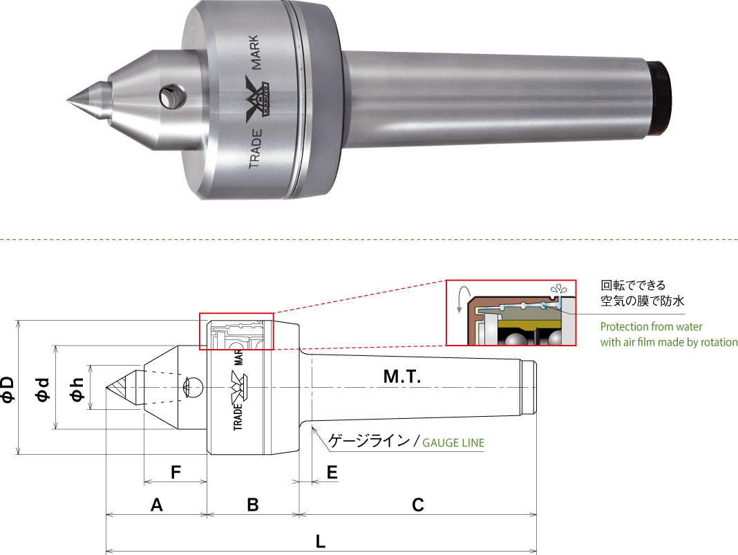 KABUTO车床顶尖5A60°顶针156*5513*4803